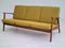 Wool & Teak Wood 3-Seater Sofa, 1960s, Denmark, Image 16