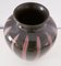 Vintage Model Number 1073 18 Glossy Glazed Ceramic Vase in Gray-Brown with Red Stripes, 1970s 2