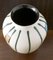 Vintage Bulbous Ceramic 307 20 Vase in Cream White Glaze Decorated with Multicolored Shapes, 1960s 4