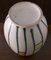 Vintage Bulbous Ceramic 307 20 Vase in Cream White Glaze Decorated with Multicolored Shapes, 1960s 5