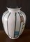 Vintage Bulbous Ceramic 307 20 Vase in Cream White Glaze Decorated with Multicolored Shapes, 1960s 2