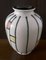 Vintage Bulbous 307 20 Keramikvase mit cremeweißer Glasur und mehrfarbigen Formen, 1960er 3