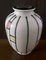 Vintage Bulbous Ceramic 307 20 Vase in Cream White Glaze Decorated with Multicolored Shapes, 1960s 3