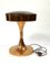 Mid-Century Copper Table Lamp with Amber Glass Top, 1970s 18