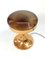 Mid-Century Copper Table Lamp with Amber Glass Top, 1970s 16
