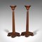 Antique Oak Hat Stands, 1910s, Set of 2 1