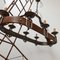 Large French Leather Adnet Style Chandelier 10