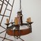 Large French Leather Adnet Style Chandelier, Image 9