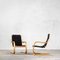 Mod. 406 Armchairs in Curved Birch Plywood & Fabric by Alvar Aalto for Artek, 1960s, Set of 2 2