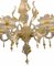 Lámpara de araña italiana de cristal de Murano dorado de La Murrina, Imagen 17