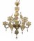 Lámpara de araña italiana de cristal de Murano dorado de La Murrina, Imagen 1