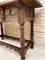 Late 19th Century Catalan Spanish Hand Carved Walnut Console Table 10