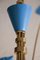 Italian Blue and Gold Color Chandelier, 1950s, Image 8