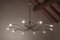 Lámpara de araña italiana estilo Lumi Milano, años 50, Imagen 3