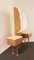 Tocador estilo Art Déco Mid-Century de nogal y latón con taburete de AA Patijn para Zijlstra Joure, Imagen 6