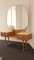 Mid-Century Art Deco Style Walnut & Brass Dressing Table with Stool by A.A. Patijn for Zijlstra Joure, Image 3