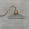 Antique English Glass and Brass Wall Light 4