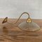 Antique English Glass and Brass Wall Light 1