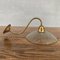 Antique English Glass and Brass Wall Light, Image 1