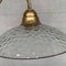 Antique English Glass and Brass Wall Light 8