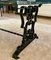 Black Lacquered Wrought Iron Coffee Table with Green Veined Marble Top, Image 6