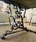 Black Lacquered Wrought Iron Coffee Table with Green Veined Marble Top 7