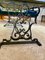Black Lacquered Wrought Iron Coffee Table with Green Veined Marble Top 2