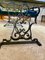 Black Lacquered Wrought Iron Coffee Table with Green Veined Marble Top, Image 2