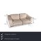 Cremefarbenes Ledersofa von Luxform 2