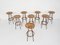 Rattan Barstools from Rohe Noordwolde, the Netherlands, 1950s, Set of 8 1