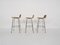 Rattan and Metal Barstools from Rohe Noordwolde, the Netherlands 1950s, Set of 3, Image 5
