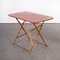 French Folding Red Metal Outdoor Table, 1950s 1