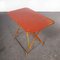 Tavolo da esterno pieghevole in metallo rosso, Francia, anni '50, Immagine 7