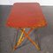 French Folding Red Metal Outdoor Table, 1950s 8