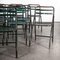 French Army Green Metal Folding Chairs, 1960s, Set of 12 6