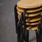 French Stacking School Stool, 1960s 6