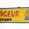 Yellow Canvas Advertising Pigeon Voyageur Banner, 1950s 6
