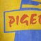 Yellow Canvas Advertising Pigeon Voyageur Banner, 1950s 2
