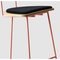 Boomerang Stool with Backrest & Copper Finishings by Cardeoli 6