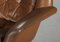 Poltrona e sgabello vintage in pelle color cognac di HW Klein, Immagine 5