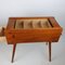Danish Sewing Box Cabinet with Roll Top, 1950s 5