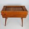 Danish Sewing Box Cabinet with Roll Top, 1950s 6