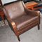 Mid-Century Danish Dark Brown Leather and Solid Rosewood Lounge Chair, 1960s, Image 1