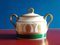 Servizio da caffè in ceramica bianca, verde e dorata di Gio Ponti per Richard Ginori, anni '60, Immagine 7