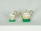 Servizio da caffè in ceramica bianca, verde e dorata di Gio Ponti per Richard Ginori, anni '60, Immagine 3