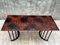 Side Table or Console in Metal and Enamelled Lava 10
