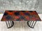 Side Table or Console in Metal and Enamelled Lava, Image 10