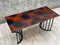 Side Table or Console in Metal and Enamelled Lava 14