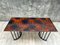 Side Table or Console in Metal and Enamelled Lava 1