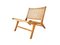 Brasilianischer Mid-Century Sessel aus Schilfrohr und Massivholz 8